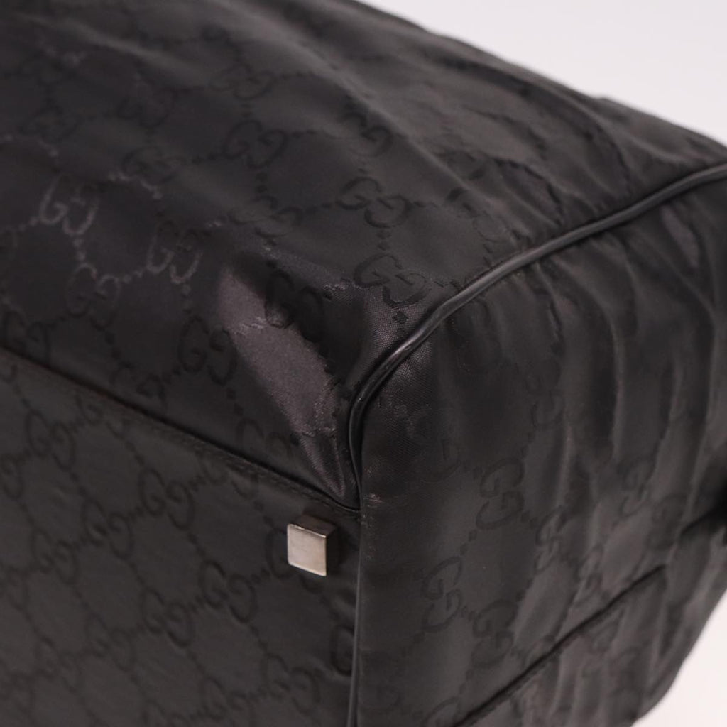 GUCCI GG Canvas Boston Bag Nylon Black 012 0383 74865
