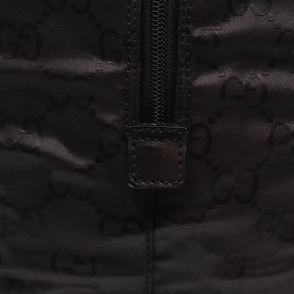 GUCCI GG Canvas Boston Bag Nylon Black 012 0383 74865