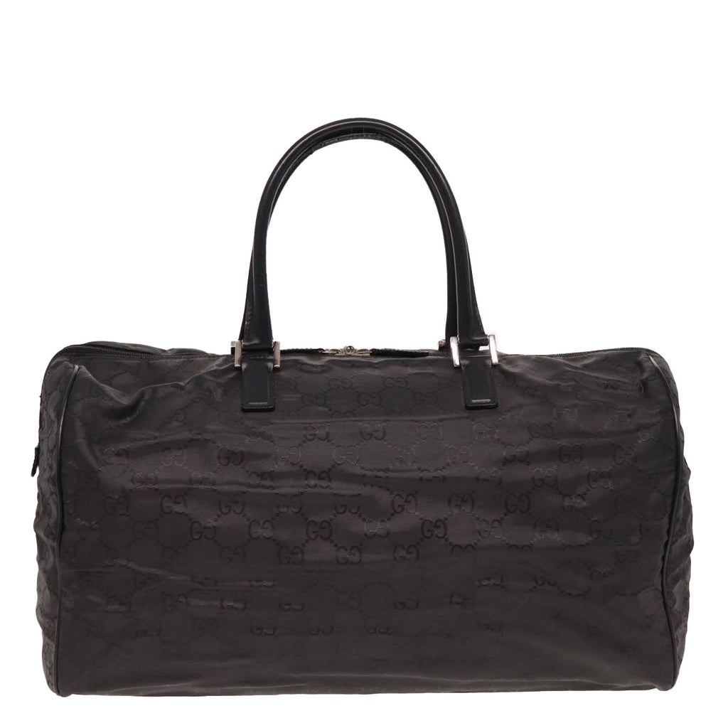 GUCCI GG Canvas Boston Bag Nylon Black 012 0383 74865