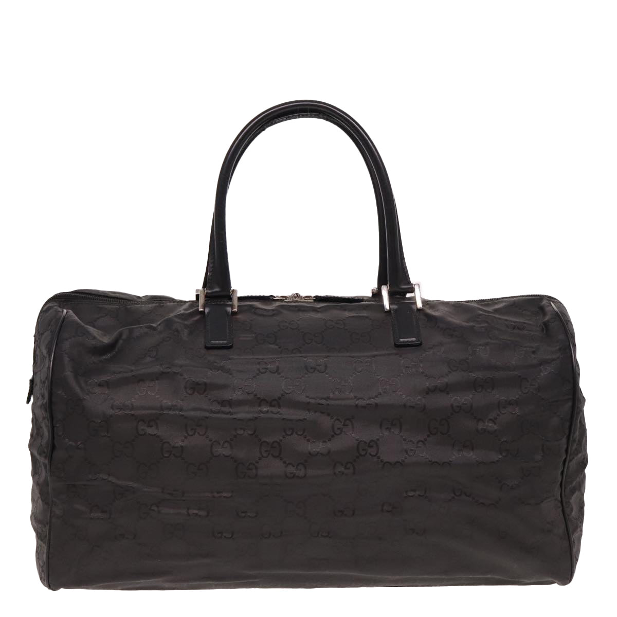 GUCCI GG Canvas Boston Bag Nylon Black 012 0383 74865