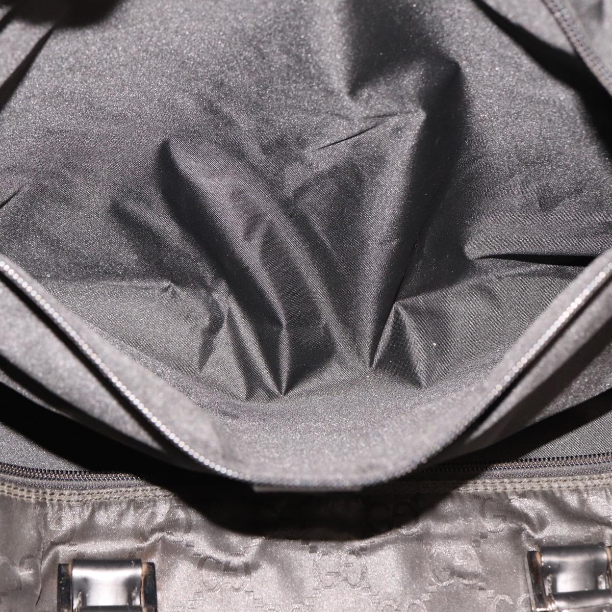 GUCCI GG Canvas Boston Bag Nylon Black 012 0383 74865