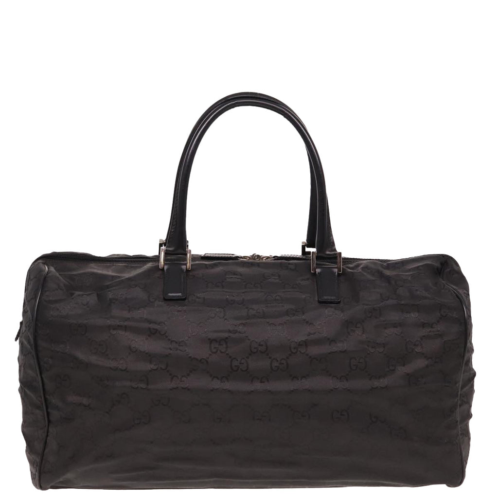 GUCCI GG Canvas Boston Bag Nylon Black 012 0383 74865