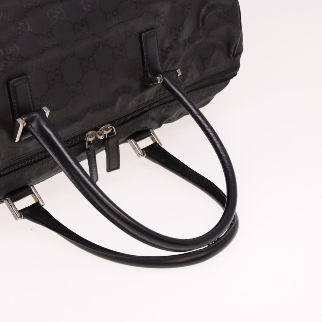 GUCCI GG Canvas Boston Bag Nylon Black 012 0383 74865