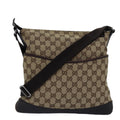 GUCCI GG Canvas Shoulder Bag Beige Brown 145857 74869