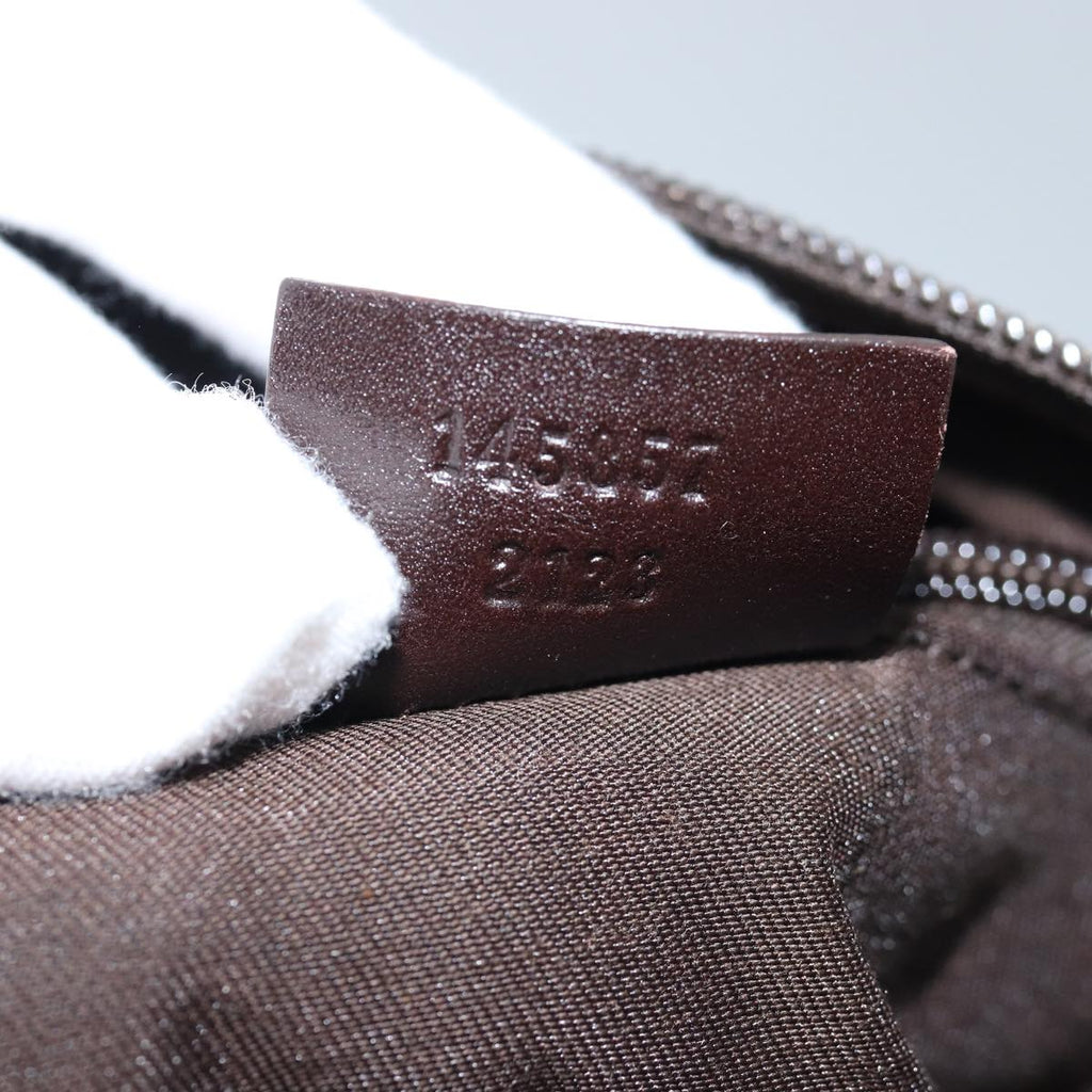 GUCCI GG Canvas Shoulder Bag Beige Brown 145857 74869