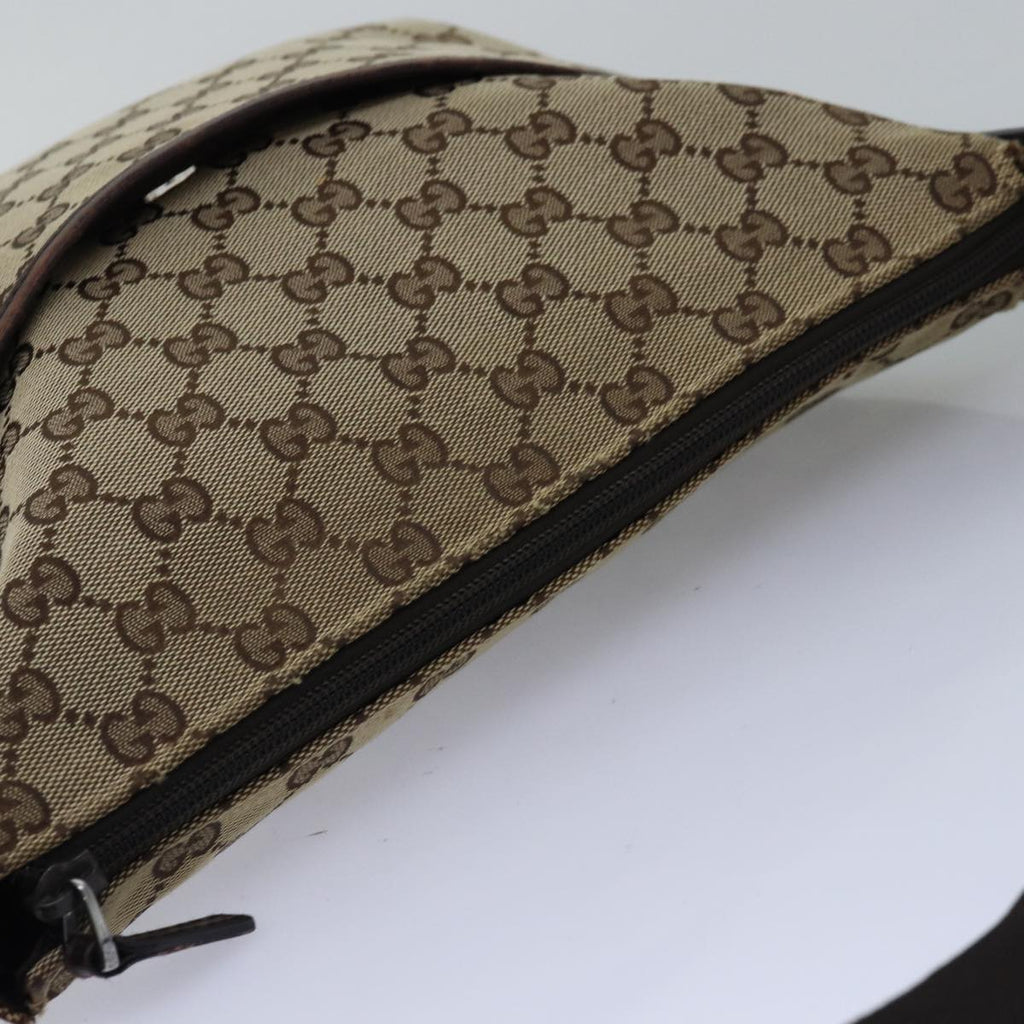 GUCCI GG Canvas Shoulder Bag Beige Brown 145857 74869