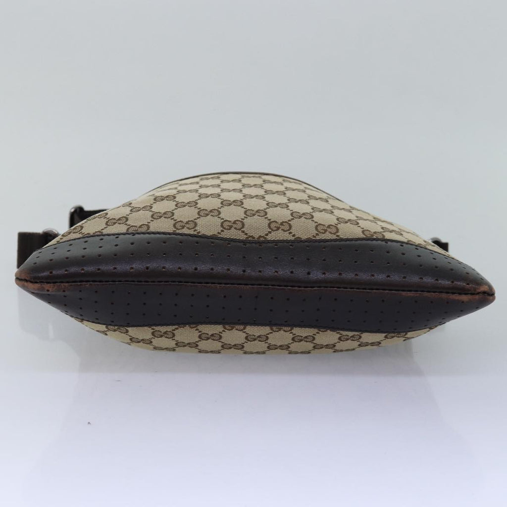 GUCCI GG Canvas Shoulder Bag Beige Brown 145857 74869