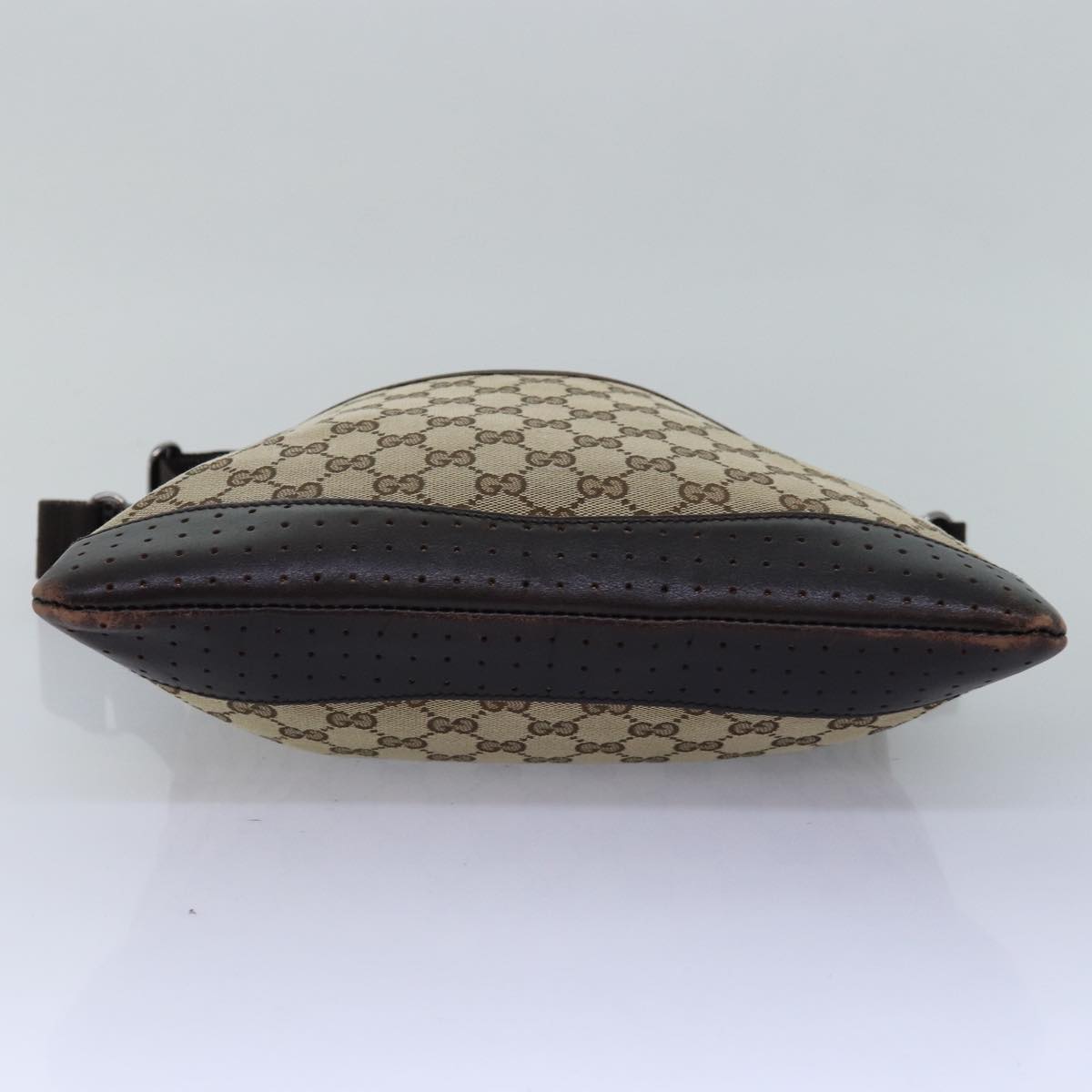 GUCCI GG Canvas Shoulder Bag Beige Brown 145857 74869