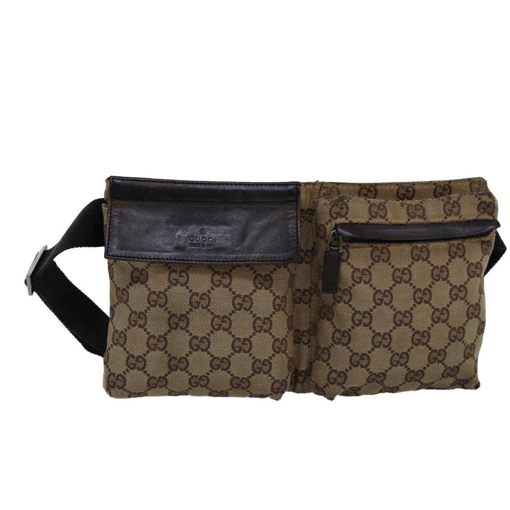 GUCCI GG Canvas Body Bag Beige 28566 74874