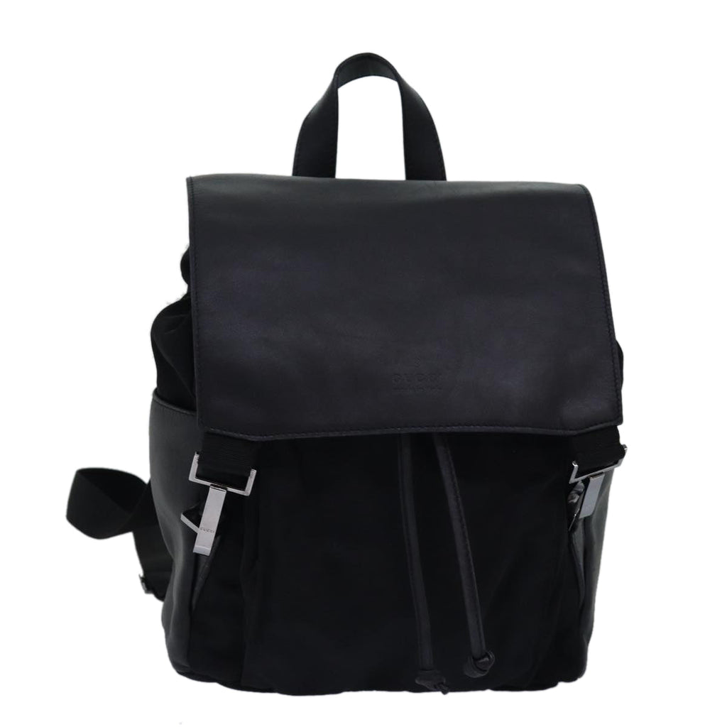 GUCCI Backpack Nylon Leather Black 003 0233 74876