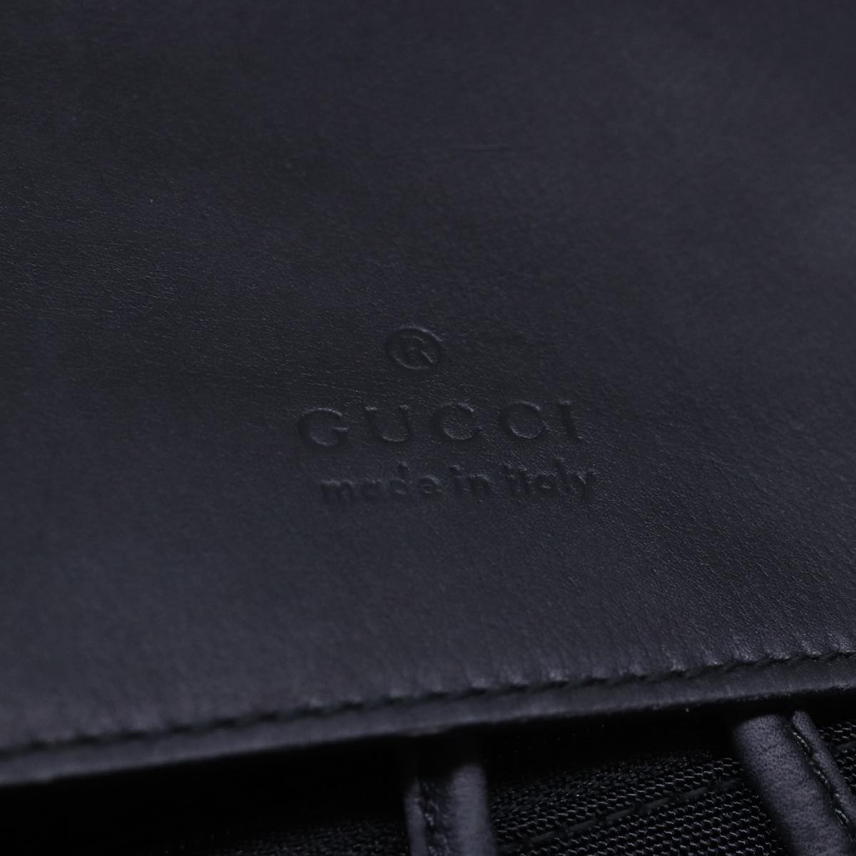GUCCI Backpack Nylon Leather Black 003 0233 74876