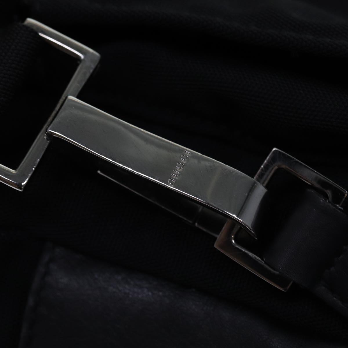 GUCCI Backpack Nylon Leather Black 003 0233 74876