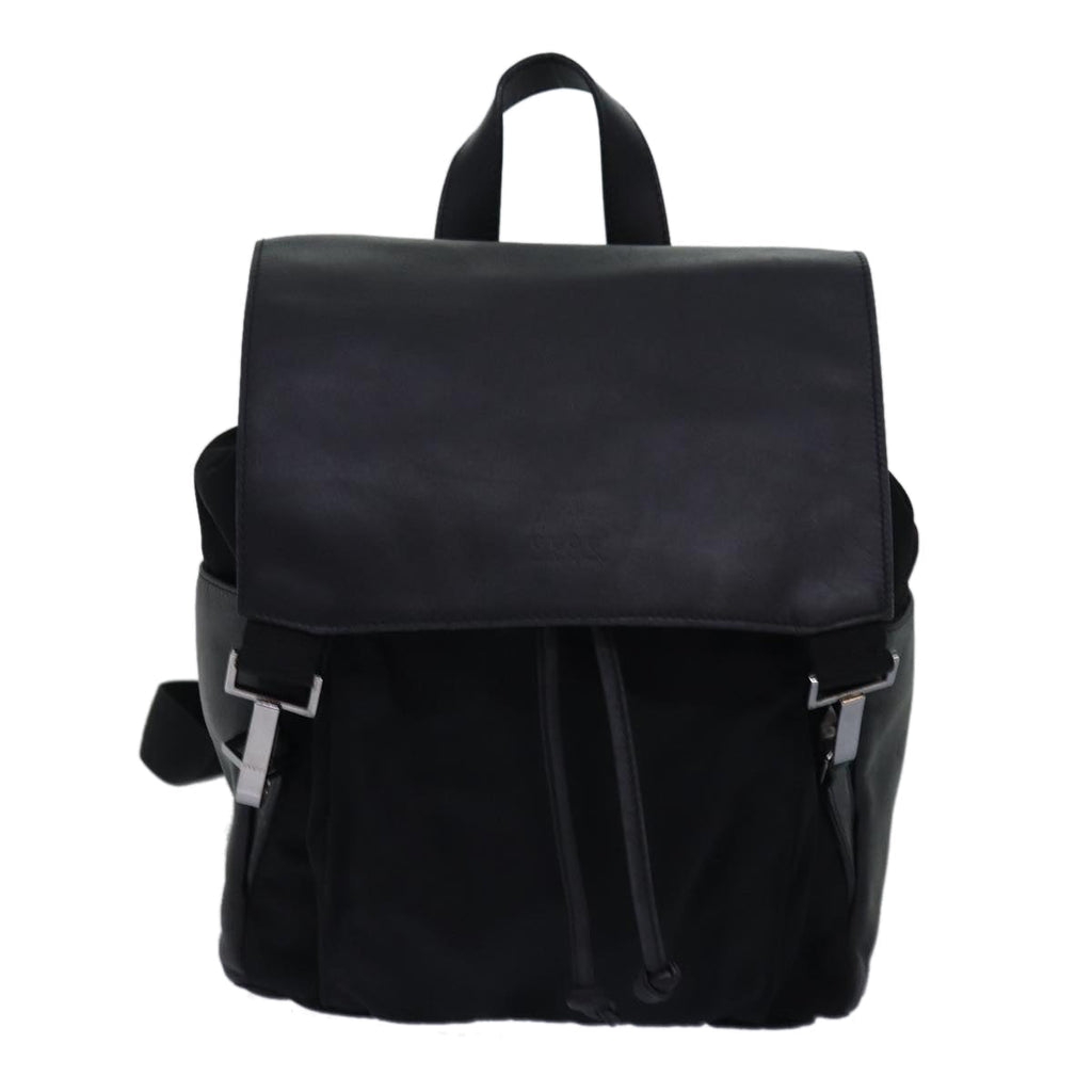 GUCCI Backpack Nylon Leather Black 003 0233 74876