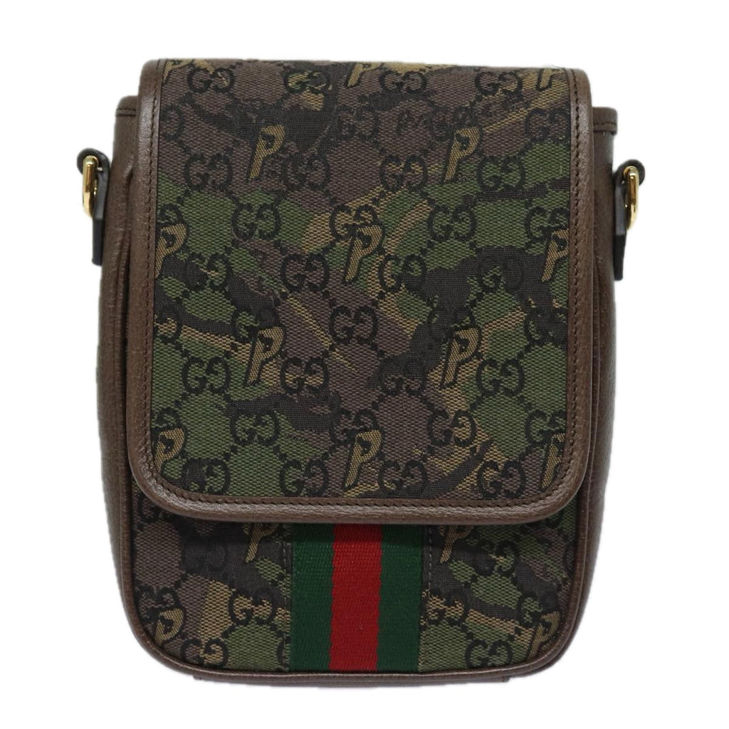 GUCCI GG Canvas Web Sherry Line GUCCIxPALACE Bag Camouflage 723142 74880S
