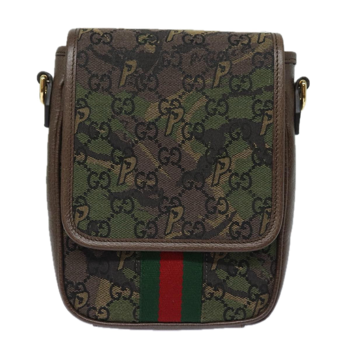 GUCCI GG Canvas Web Sherry Line GUCCIxPALACE Bag Camouflage 723142 74880S