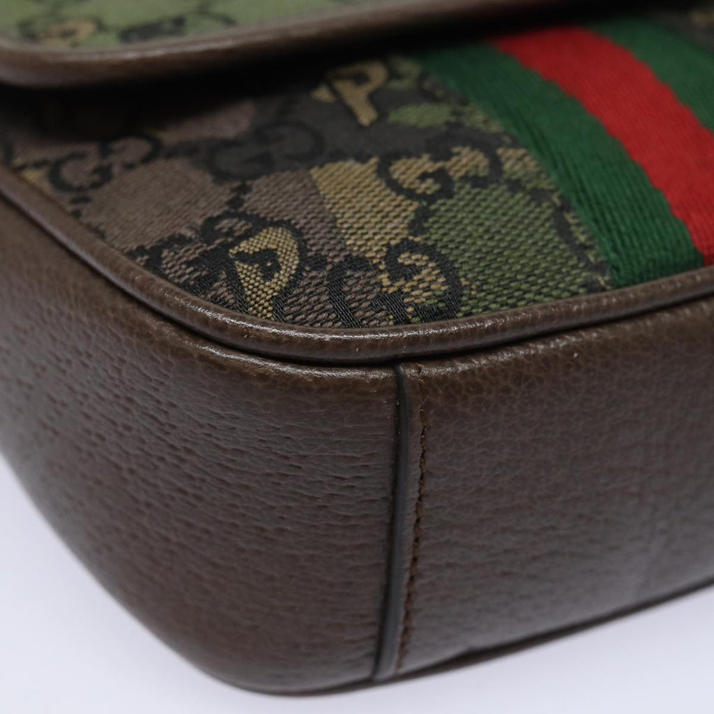 GUCCI GG Canvas Web Sherry Line GUCCIxPALACE Bag Camouflage 723142 74880S