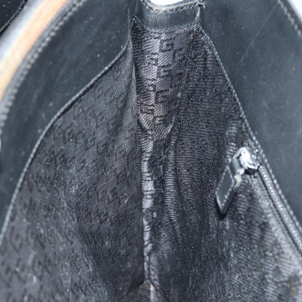 GUCCI Hand Bag Canvas Black 114262 74889