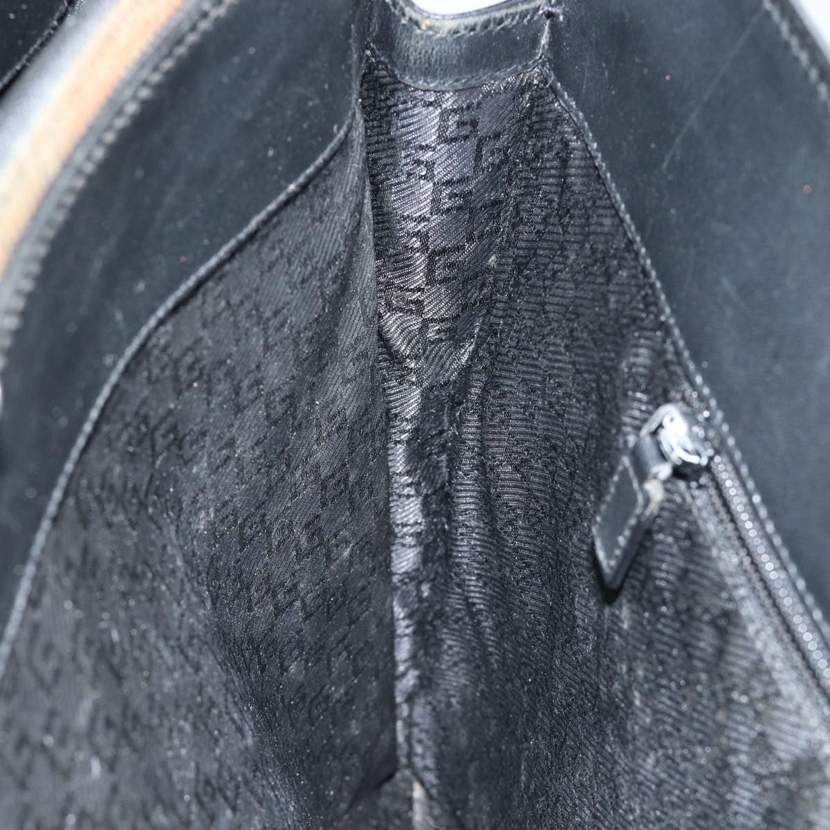 GUCCI Hand Bag Canvas Black 114262 74889