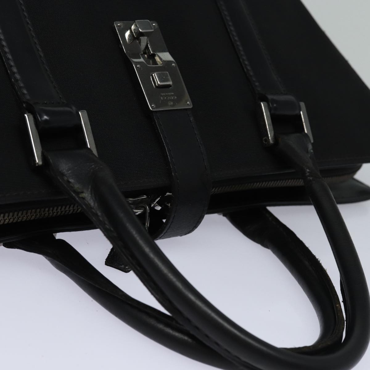 GUCCI Hand Bag Canvas Black 114262 74889