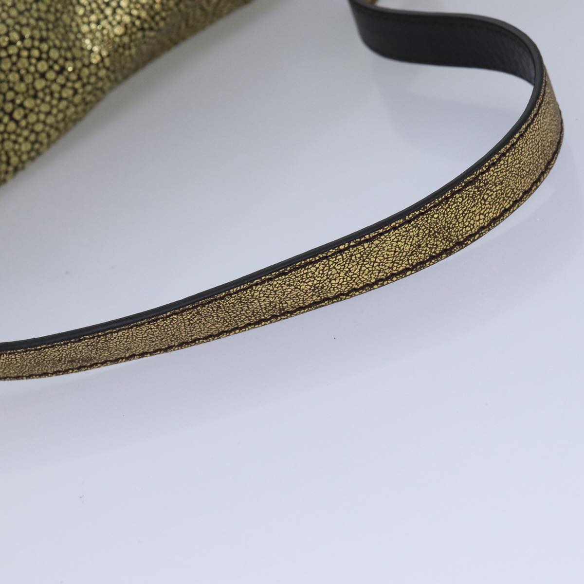 FENDI Mamma Baguette Shoulder Bag Canvas Gold Tone 40883613 74891A