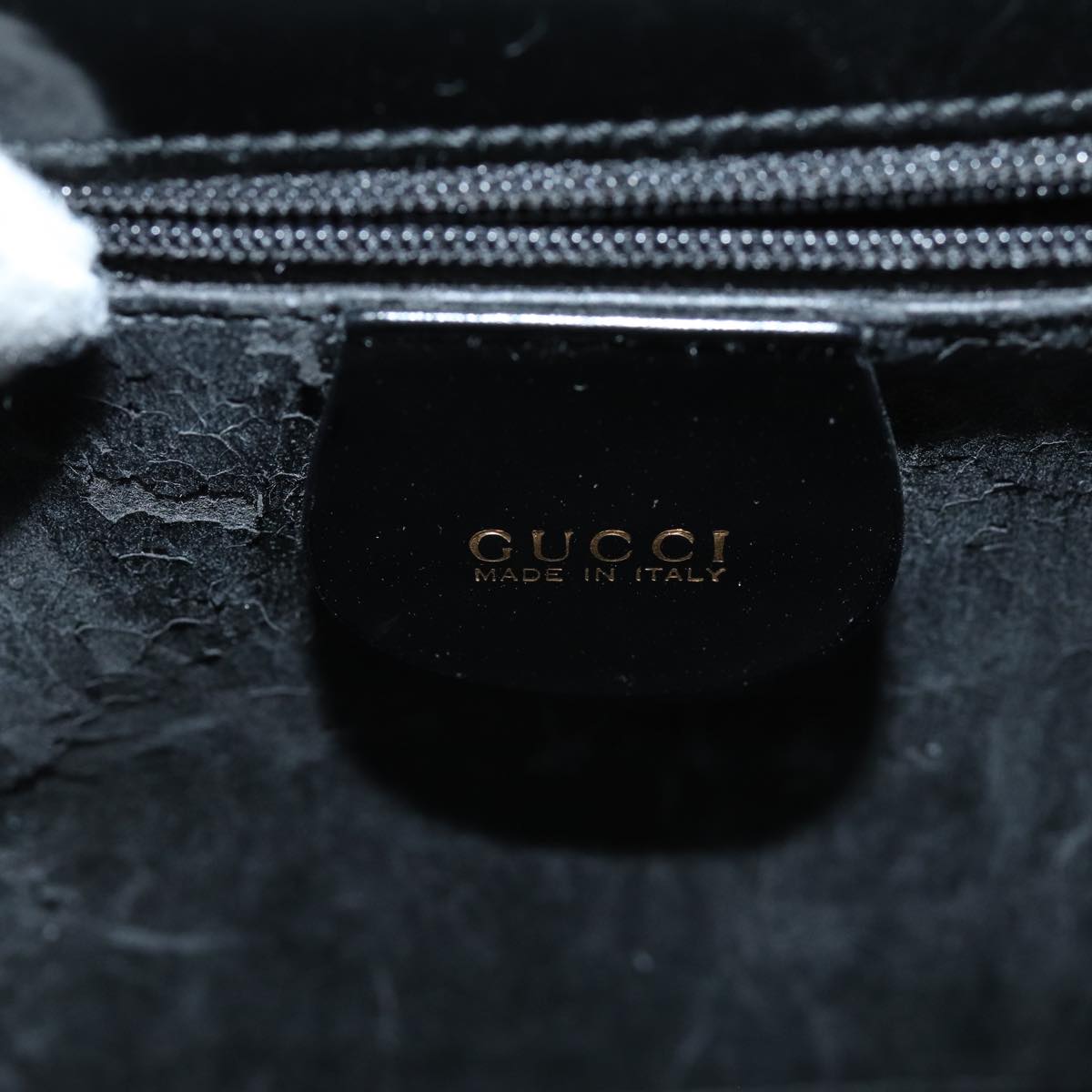 GUCCI Shoulder Bag patent Black 001 1781 1735 74975