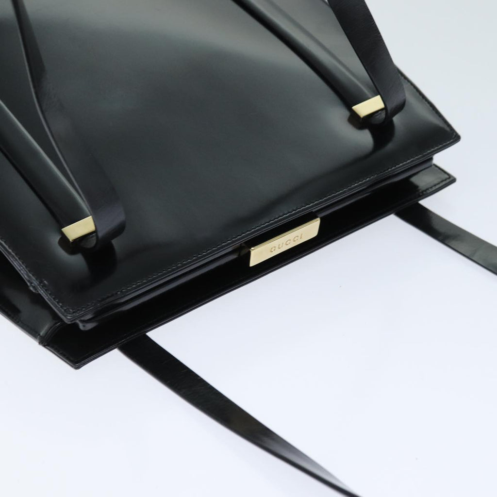 GUCCI Shoulder Bag patent Black 001 1781 1735 74975