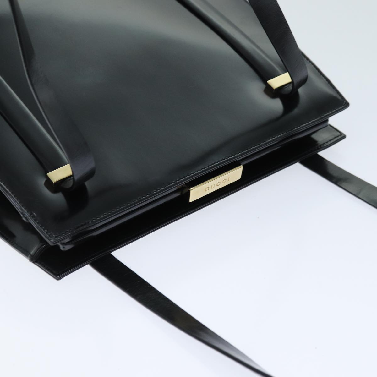 GUCCI Shoulder Bag patent Black 001 1781 1735 74975