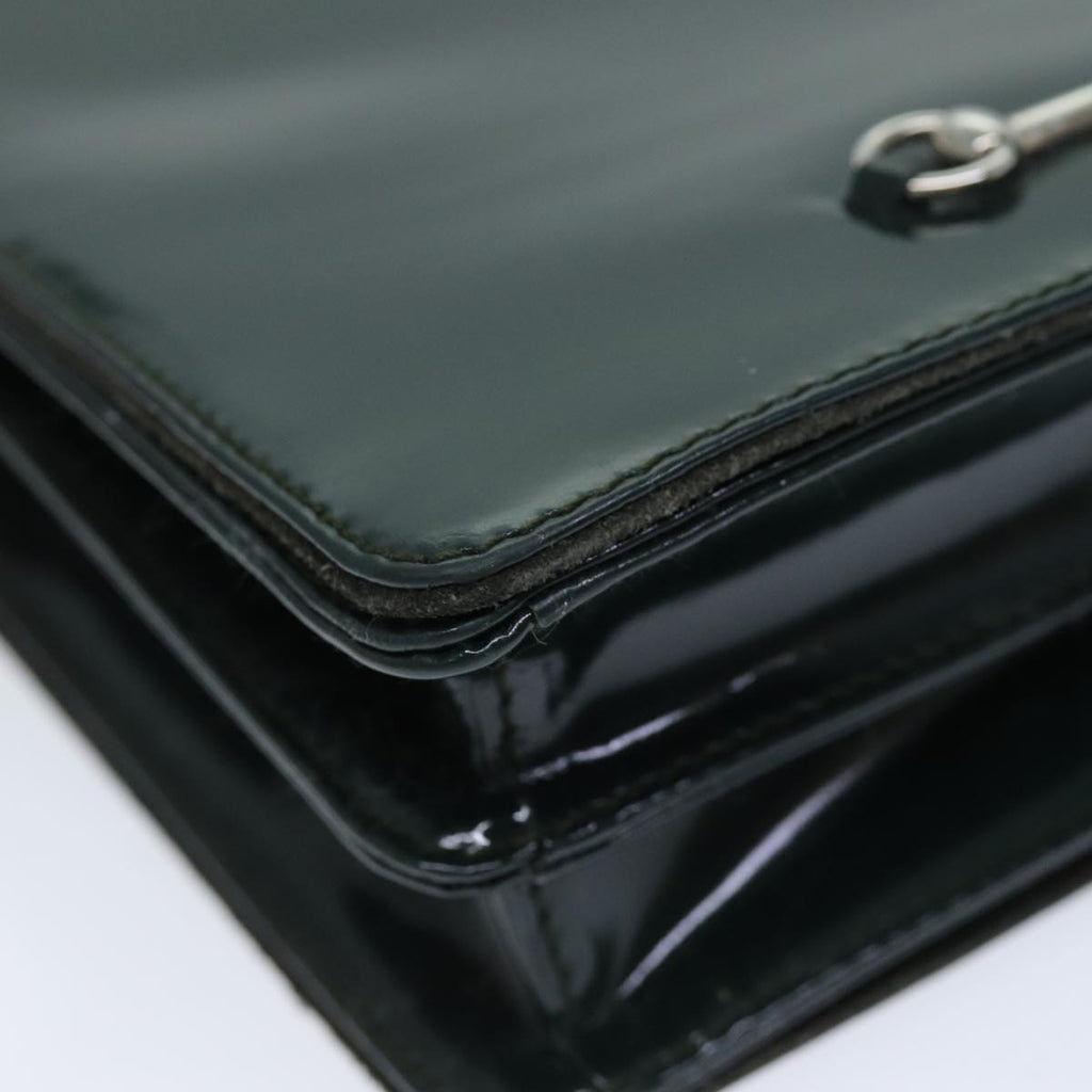 GUCCI Shoulder Bag patent Green 001 2684 1737 74976