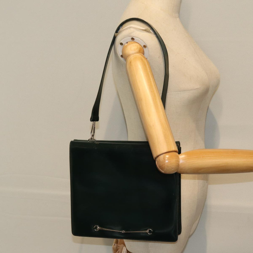 GUCCI Shoulder Bag patent Green 001 2684 1737 74976