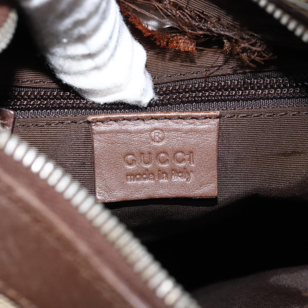 GUCCI GG Canvas Shoulder Bag Beige 019 0537 74979