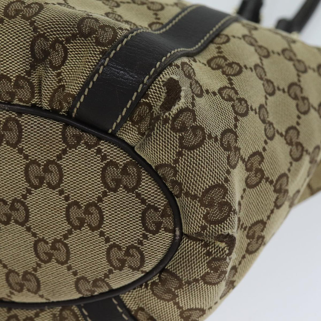 GUCCI GG Canvas Hand Bag Beige 211983 74988