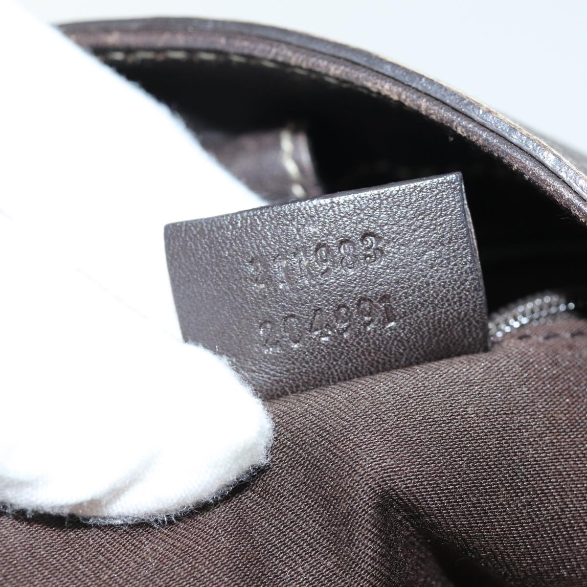 GUCCI GG Canvas Hand Bag Beige 211983 74988
