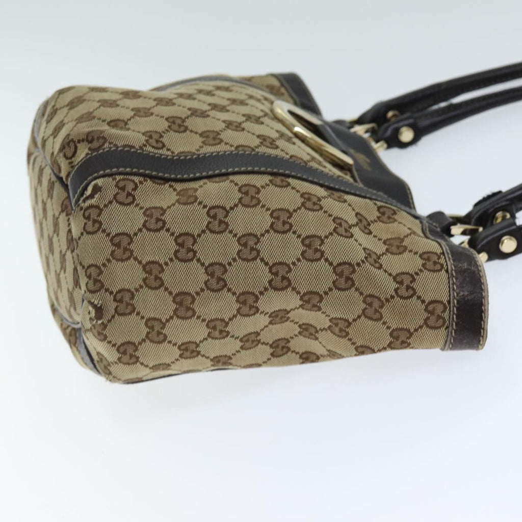 GUCCI GG Canvas Hand Bag Beige 211983 74988