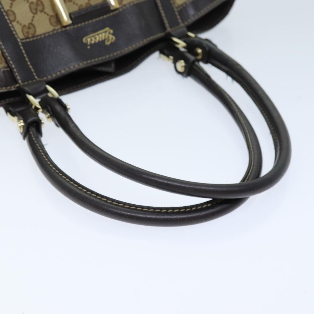 GUCCI GG Canvas Hand Bag Beige 211983 74988