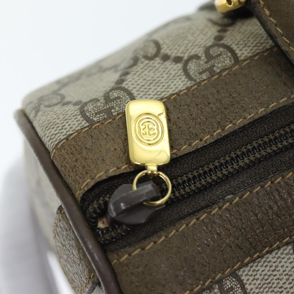GUCCI GG Supreme Web Sherry Line Boston Bag PVC Beige Red 116 02 006 74990