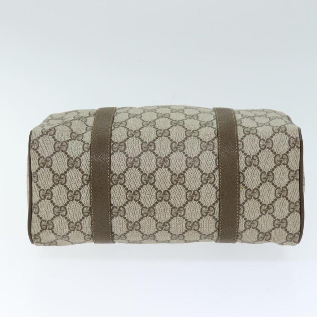 GUCCI GG Supreme Web Sherry Line Boston Bag PVC Beige Red 116 02 006 74990