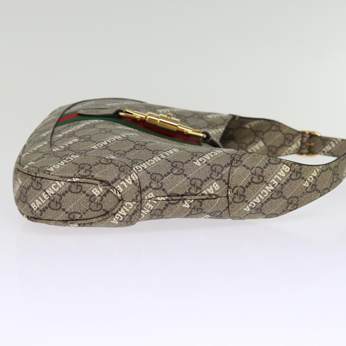 GUCCI GG Supreme Web Sherry Line Jackie Bag BALENCIAGA Beige 636706 74999SA