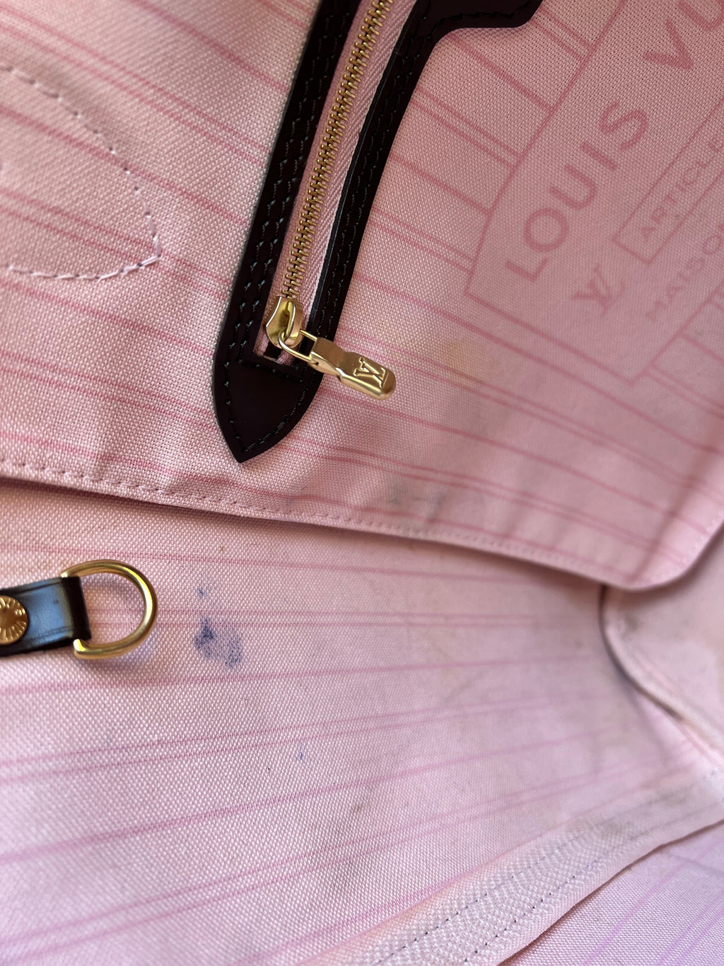 Louis Vuitton Neverfull MM Damier Ebene Rose Ballerine (RRP £1410)