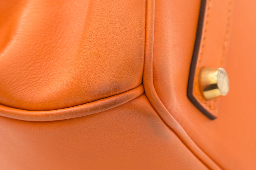 HermÃƒÆ’Ã‚Â¨s 2018 Orange Swift Leather Birkin 35CM Handbag