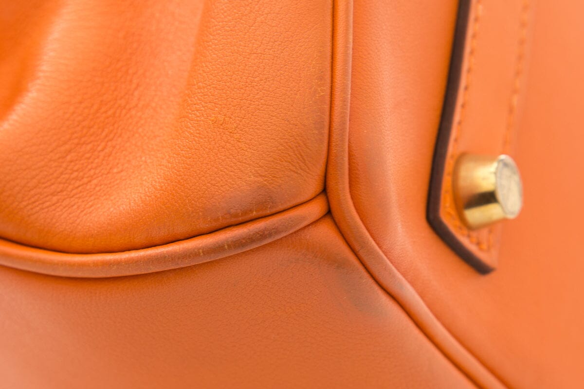 HermÃƒÆ’Ã‚Â¨s 2018 Orange Swift Leather Birkin 35CM Handbag