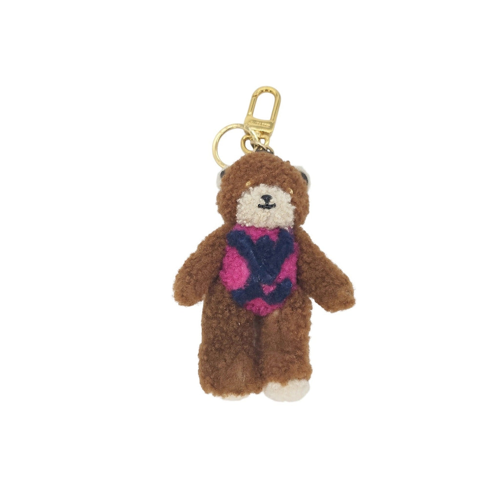 Louis Vuitton Porte Cles Shearling LV Teddy Bear Bag Charm