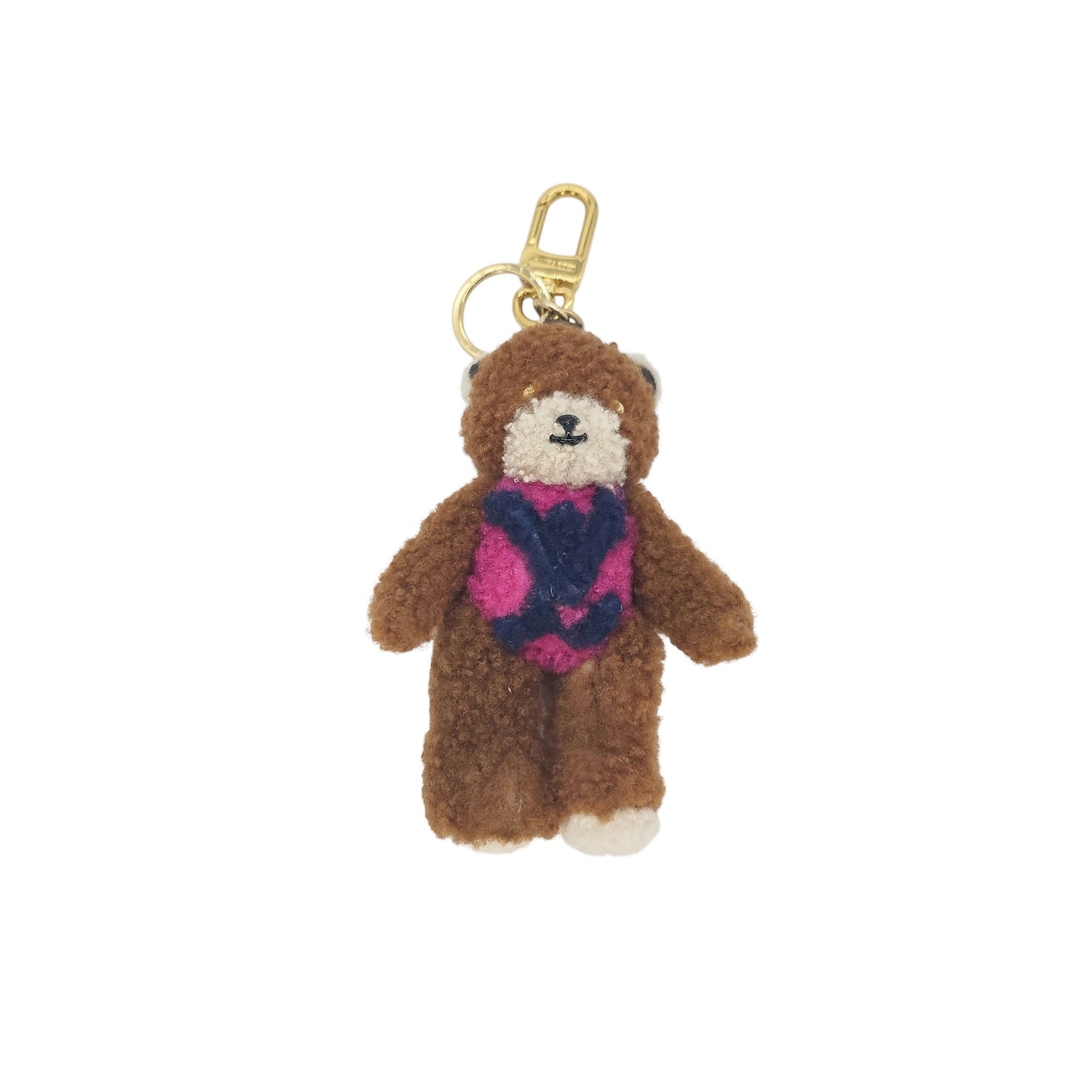 Louis Vuitton Porte Cles Shearling LV Teddy Bear Bag Charm