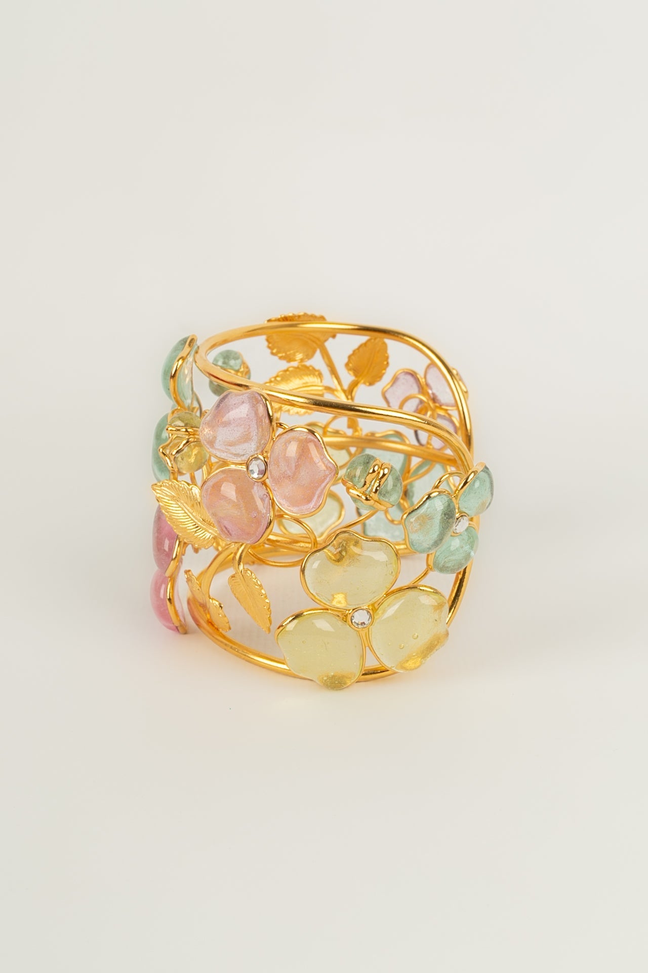 Bracelet manchette fleurs Augustine