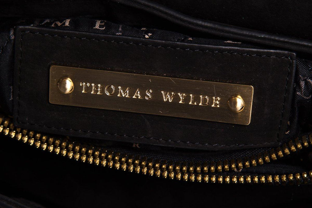 Thomas Wylde Black Skull Handle Bag