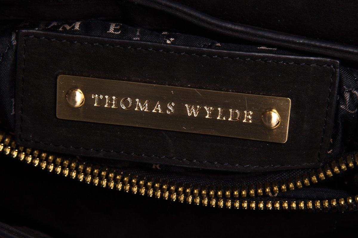 Thomas Wylde Black Skull Handle Bag
