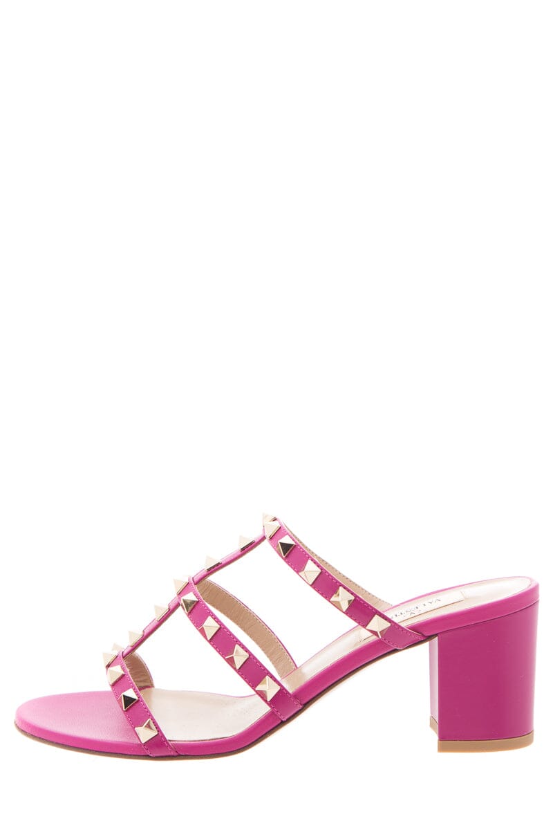Valentino Fuchsia Rockstud Caged Heeled Sandals SZ 38