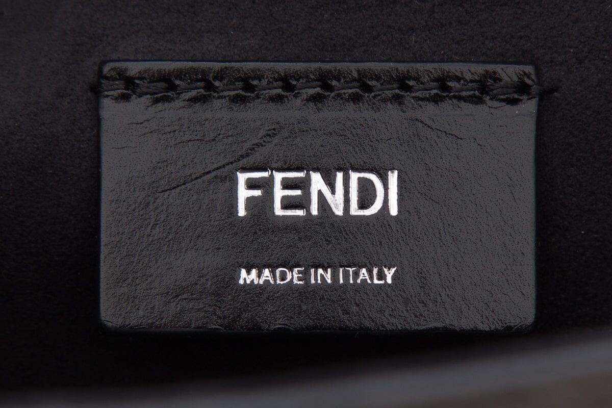 Fendi Grey Croc Calf Hair Printed Demi Jour Handbag