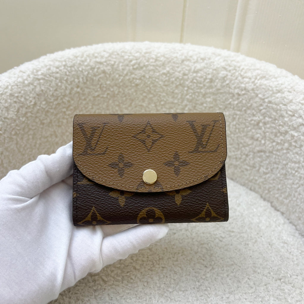 LV Rosalie Coin Purse / Small Wallet in Monogram / Reverse Monogram Canvas and GHW