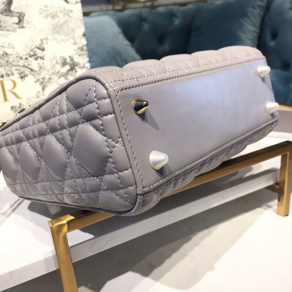 GLAMI Small Lady My ABCBag Steel Gray Cannage  For Women 20cm/8in CD M0538OCAL_M34G