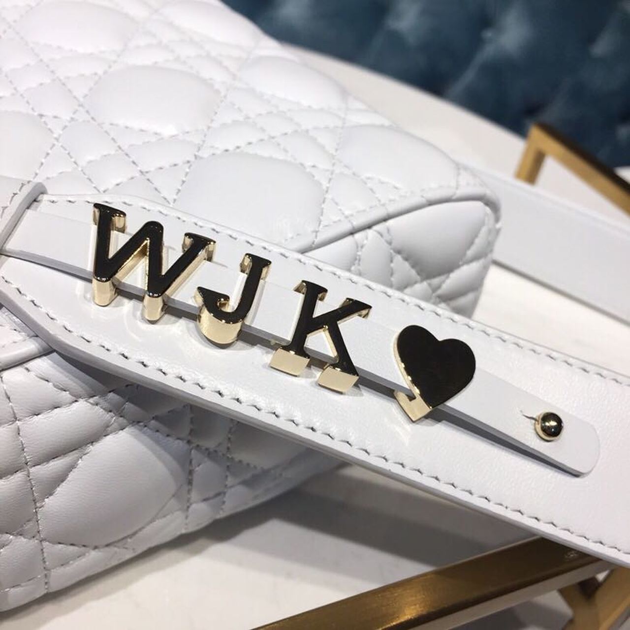 GLAMI Small Lady My ABCBag Latte Cannage White For Women 20cm/8in CD M0538OCAL_M030